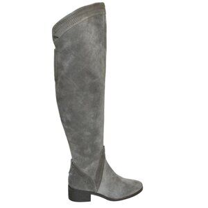 Vince Camuto Karinda Over the Knee Boot Gray Suede Size 7 Fall Casual Neutral